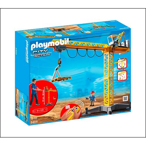 Playmobil 5466 City Action Grande grue de chantier commandée par